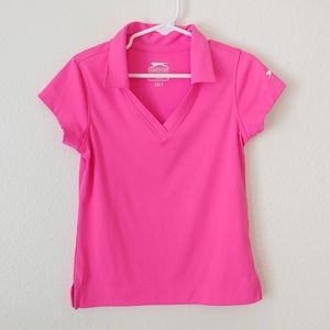 ⭐3/$20⭐ Slazenger Youth Girls Pink Golf Polo. XS. Like New.